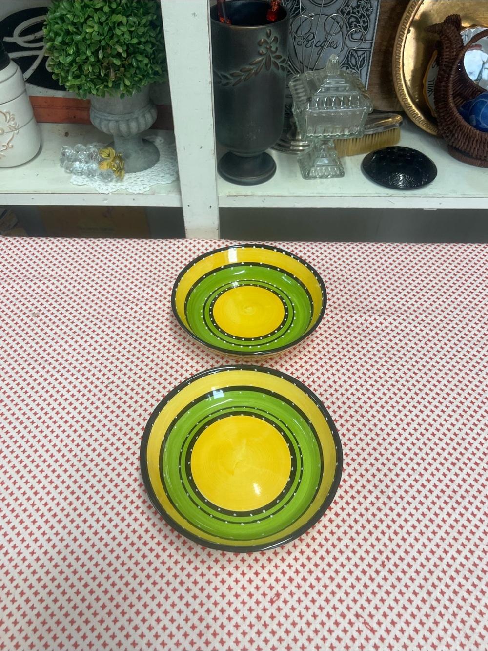 Tabletops gallery pasta salad bowls bohemian stripe green yellow replacement